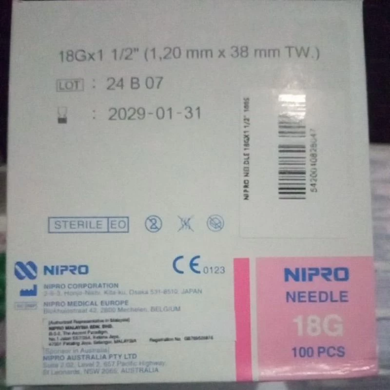 Nipro Needle 18G 1.5inch