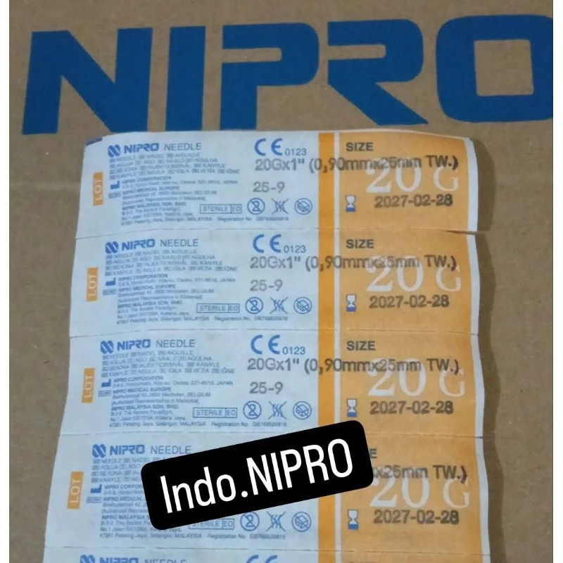 Nipro Needle Eceran 20G 1 inch